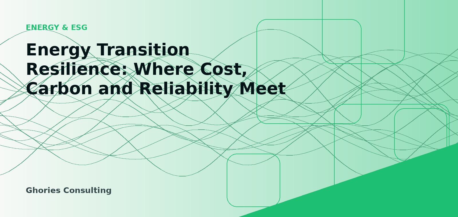 Energy Transition Resilience: Where Cost, Carbon and Reliability Meet cover image